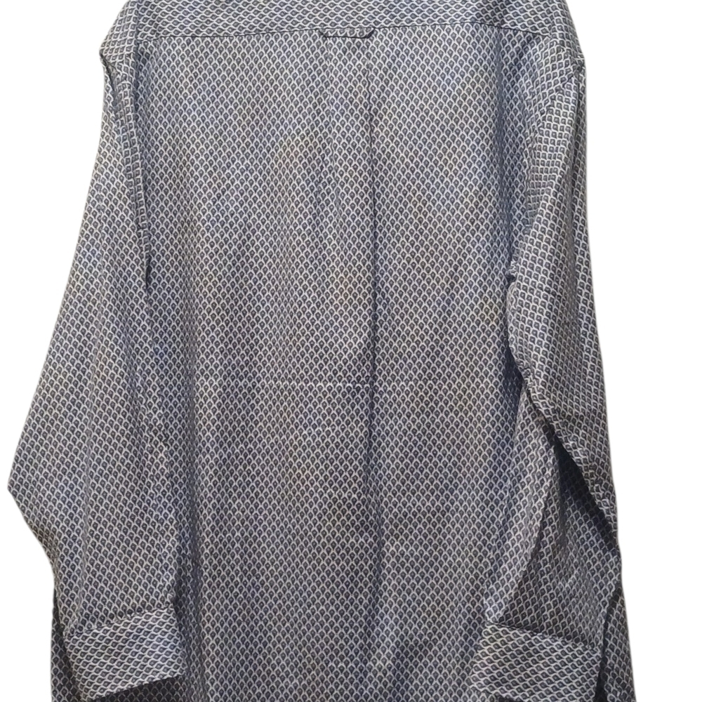 Roundtree & Yorke - NWOT White & Blue Diamond Design, Button Down Collar, XL - Picture 5 of 8